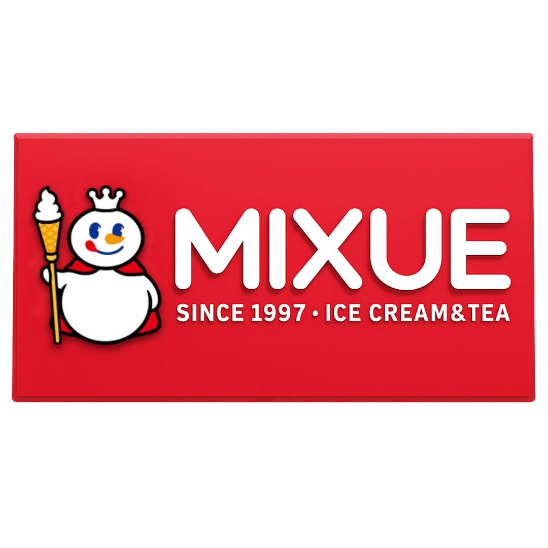 Desain Gambar Produk Logo Timbul Shop Sign Mixue (New) Retail Outlet Signboard Mixue - Image 1