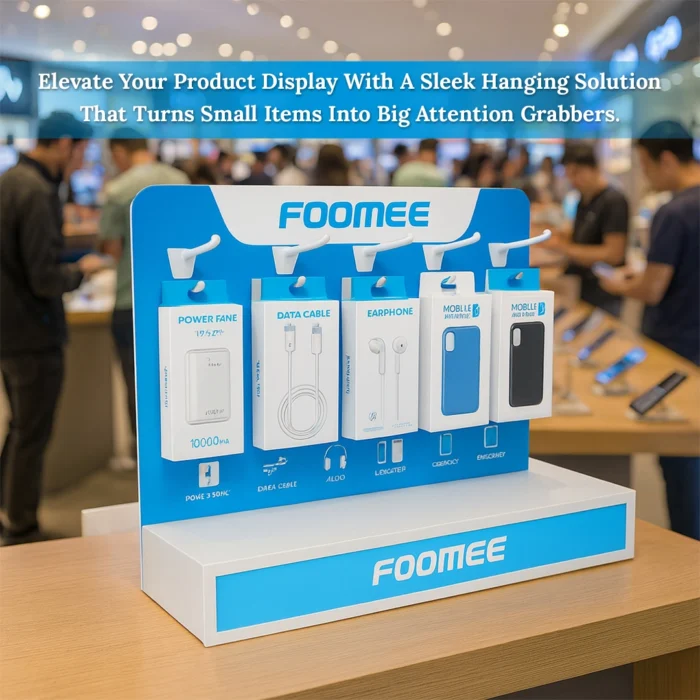 Smartphone Display Rack Hook Hanging Display Foomee - Smartphone Accessory Product Display Rack ...