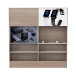 Customizable Wall-Mounted 3C Display System - Modular Combination Cabinet for Retail Stores