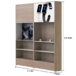 Customizable Wall-Mounted 3C Display System - Modular Combination Cabinet for Retail Stores - Image 3