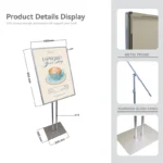 Floor-standing Display Vertical Poster Advertising Light Box Sign with Double Poles for Shops - Indoor Use Only - Image 3