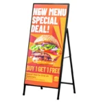 Floor-standing Display Vertical Poster Board Advertising Light Box LED Sign for Shops - Indoor Use Only