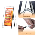 Floor-standing Display Vertical Poster Board Advertising Light Box LED Sign for Shops - Indoor Use Only - Image 3