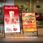 Floor-standing Display Vertical Poster Board Advertising Light Box LED Sign for Shops - Indoor Use Only - Image 2