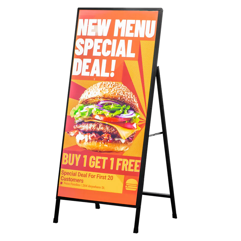 Floor-standing Display Vertical Poster Board Advertising Light Box LED Sign for Shops - Indoor Use Only Floor-standing Display Vertical Poster Board Advertising Light Box LED Sign for Shops - Indoor Use Only - Image 1