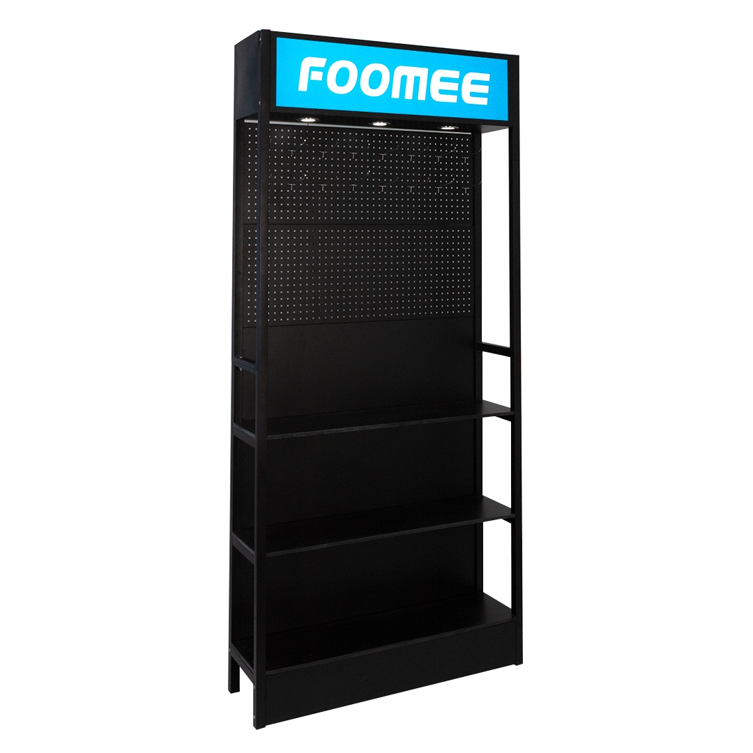 Foomee Modern Smartphone Accessory Display Cabinet (1) Foomee Modern Smartphone Accessory Display Rack Shelves for Retail Stores - Image 1