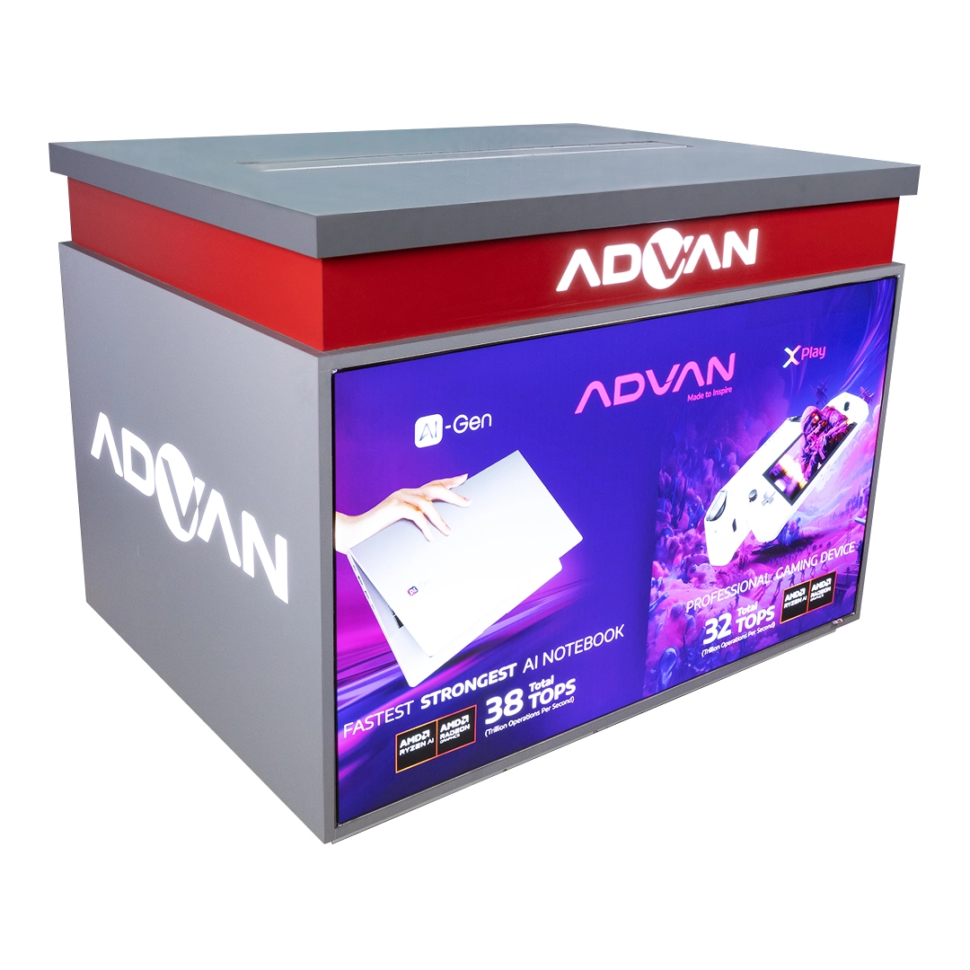 Front Illuminated Display Counter with Integrated LED Lightbox Panel Front Illuminated Display Counter with Integrated LED Lightbox Panel - Image 1