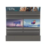 Metal Wall Combination Cabinet for 3C Retail - Electronics Display Shelving Unit with Steel Frame