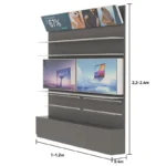 Metal Wall Combination Cabinet for 3C Retail - Electronics Display Shelving Unit with Steel Frame - Image 3