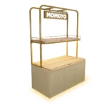 Momoyo Bakery Display Stand with LED Lightbox Sign / Wooden Bakery Display Stand