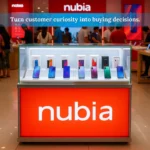 NUBIA Premium Smartphone Glass Display Showcase with LED Lightbox Front Panel - Image 2