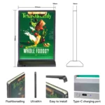 Rechargeable Desktop Display Double Side Advertising Light Box Sign - Indoor Use Only - Image 3