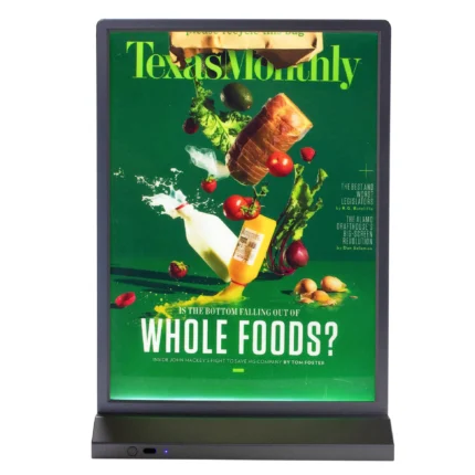 Rechargeable Desktop Display Double Side Advertising Light Box Sign - Indoor Use Only