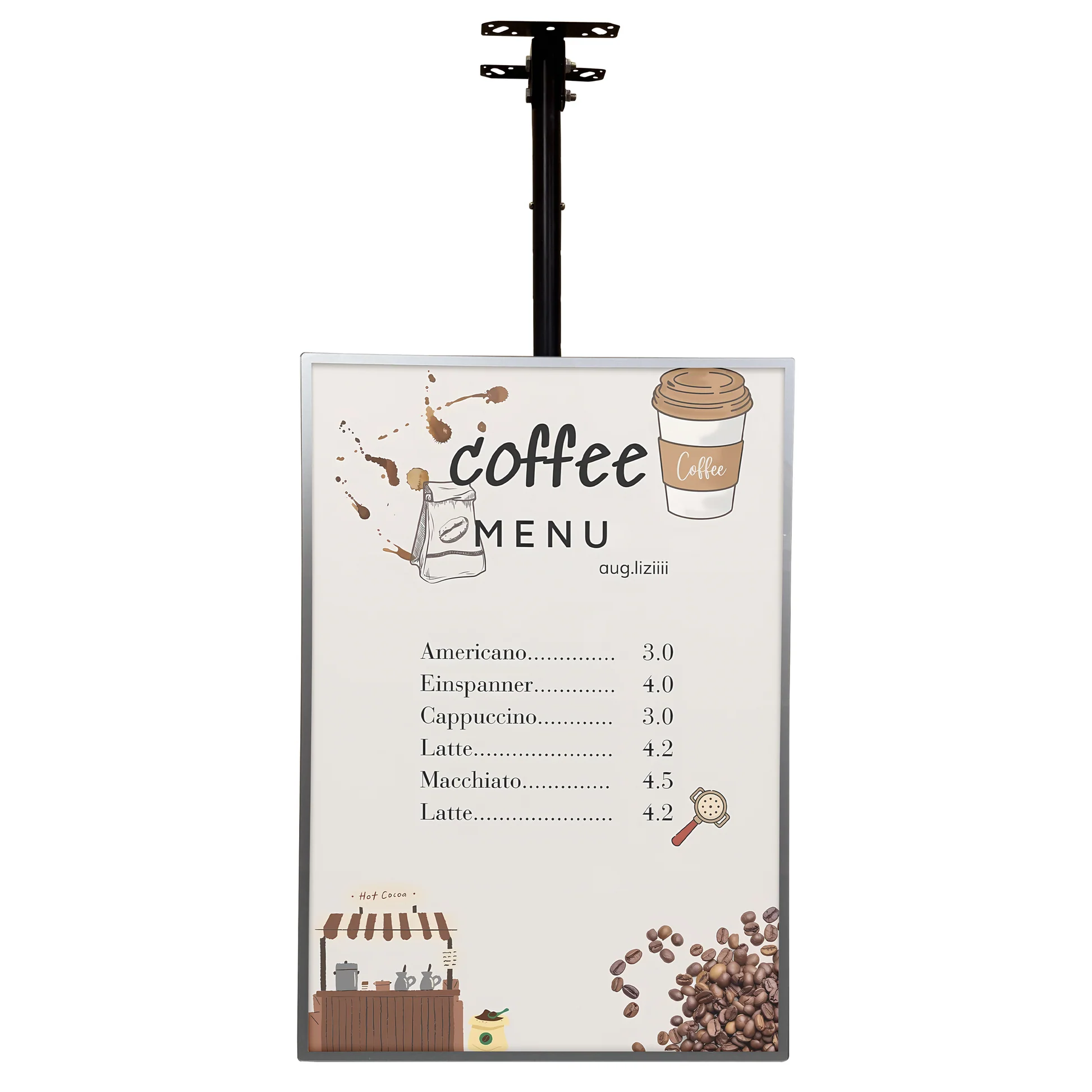 Top-Hanging Menu Board Display Spliced Available Advertising Light Box Sign for Shops - Indoor Use Only Top-Hanging Menu Board Display Spliced Available Advertising Light Box Sign for Shops - Indoor Use Only - Image 1