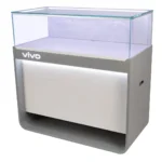 Vivo Professional Mobile Retail Display Case with Elevated Product Arrangement