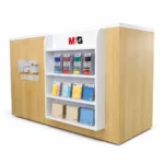 M&G Stationery Cashier Desk with Integrated Display Shelves