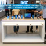 Elegant Illuminated Retail Display Counter - Image 2