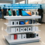 Premium Central Retail Display Table with Multi Level Shelves - Image 2