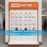 TDM Electric Integrated Pegboard Product Retail Display Wall System - Image 2