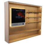 Luxe Multi Tier Integrated LED Backlit Wooden Display Wall System