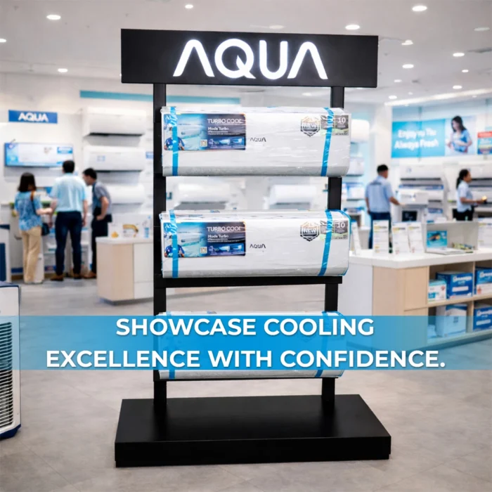 Display Rak Ac Aqua AC Display Stand – Premium Modern Designs