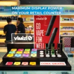 VIMIZI Countertop Commercial Vape Product Display with LED Acrylic Signage - Image 2