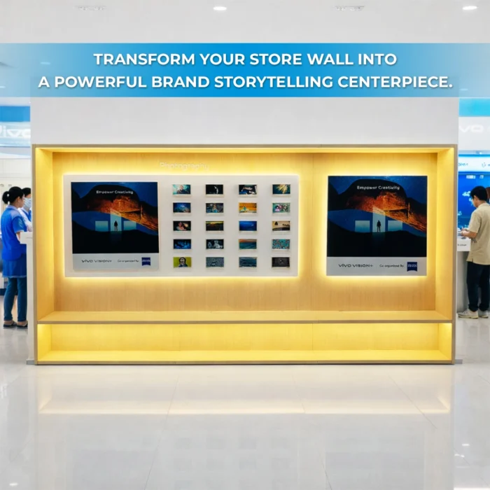 Vivo Wall Display Showcase – Stunning Retail Features