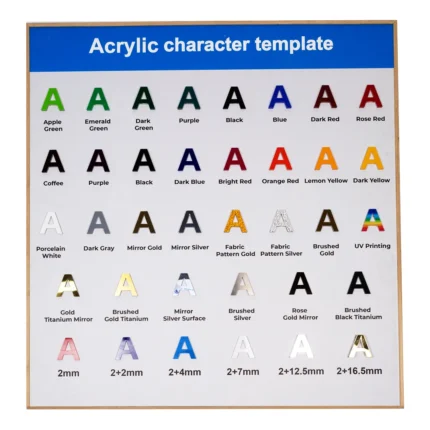 Acrylic Character Signage illuminated acrylic LED channel letter sign