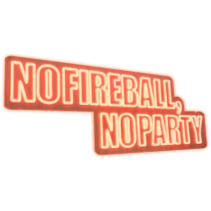 LED neon flex signage mounted on clear acrylic backing