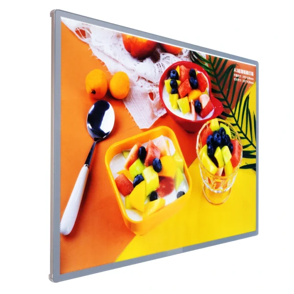 A3 ultra slim LED light box for retail advertising display
