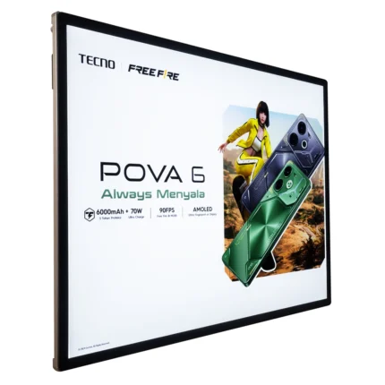 Tecno LED backlit advertising display light box with slim aluminum frame