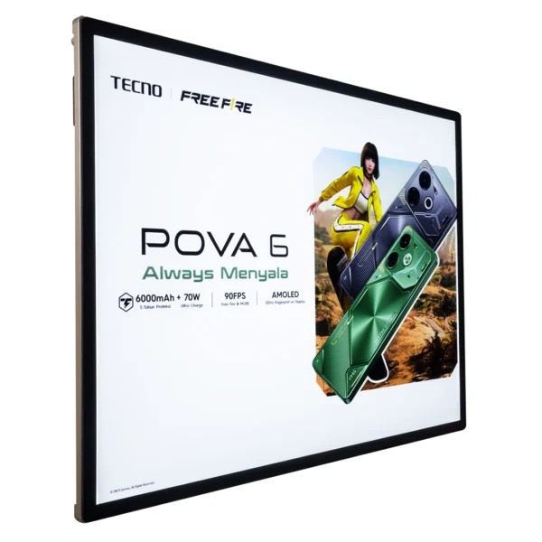 Tecno LED backlit advertising display light box with slim aluminum frame