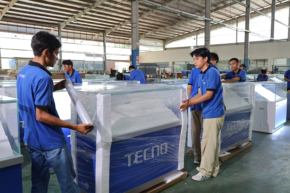 retail display cost Indonesia production process
