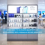 vivo wall display cabinet retail store installation