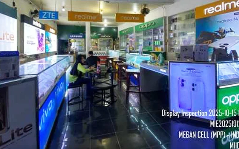 Etalase HP Smartphone yang sudah terpasang di area Indramayu oleh PT Ceres Display Art Indonesia