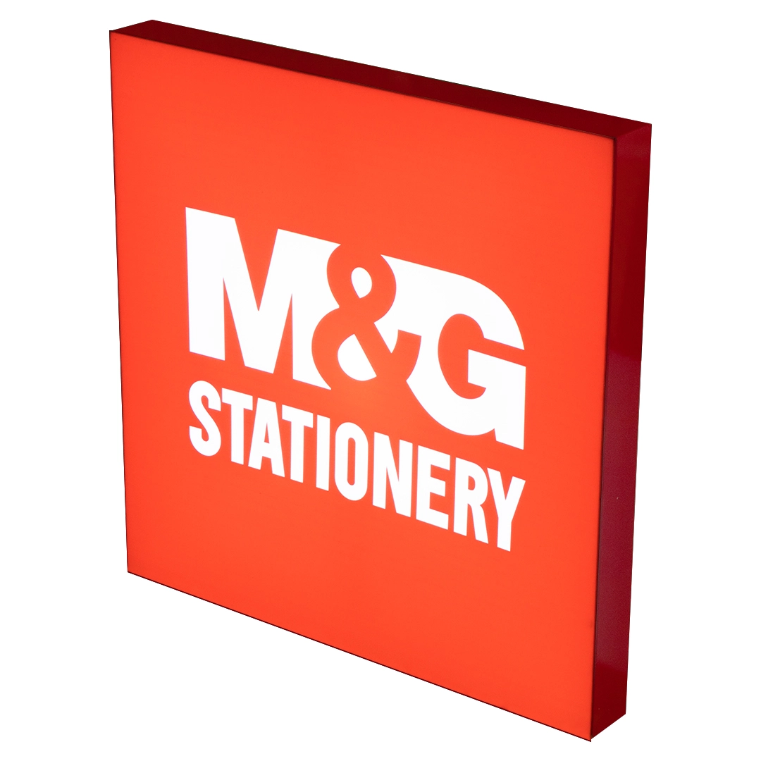Neon box LED custom untuk branding toko dengan pencahayaan merata