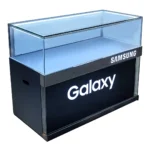 Samsung smartphone display showcase counter with illuminated branding