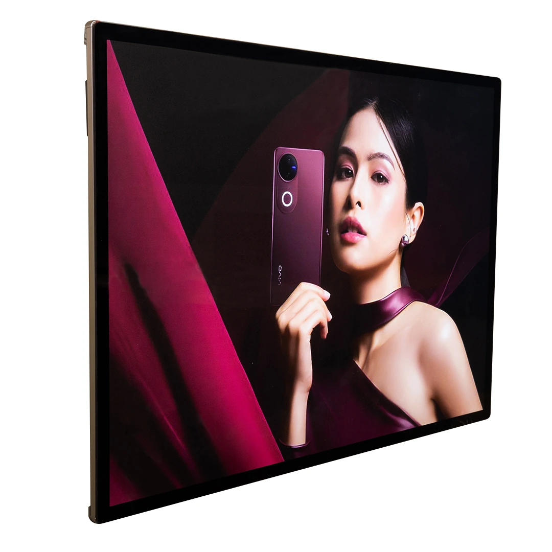 Neon box slim light frame custom untuk branding visual dinding indoor dengan tampilan premium