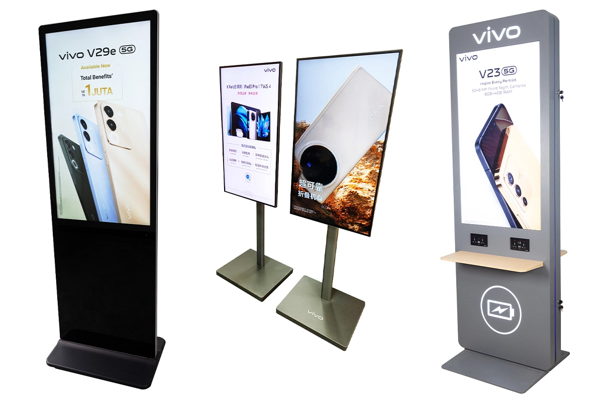 Interactive digital display with touchscreen technology for product information and comparison