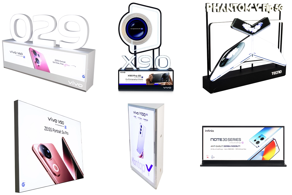 Light box display for electronic store branding and promotional campaigns