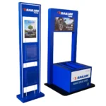 Sailun Tire Display Stand with brochure holders and branded header for automotive retail stores.