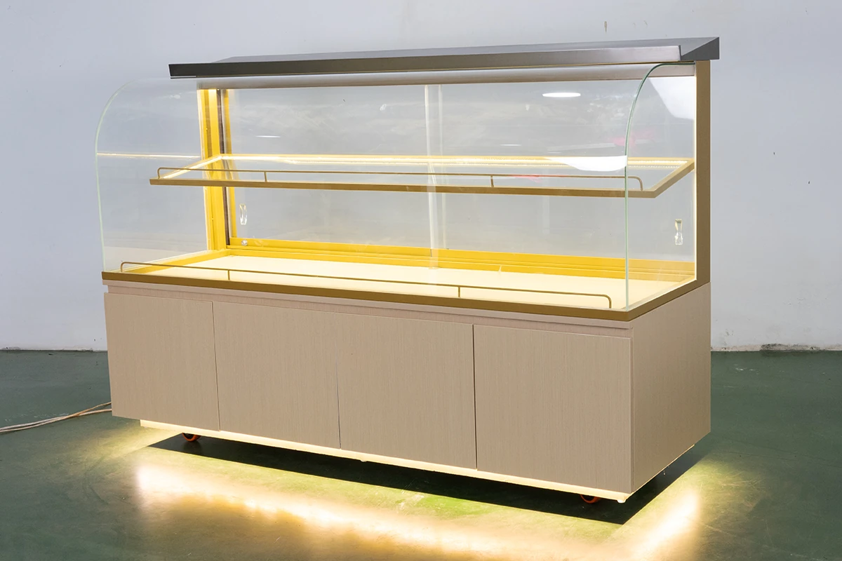 pabrik produksi display showcase bakery etalase display meja roti custom Ceres Display Art Indonesia
