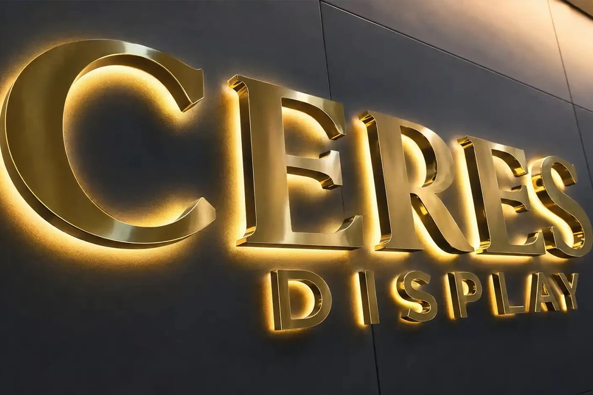 produksi papan nama toko signage custom Ceres Display Art Indonesia