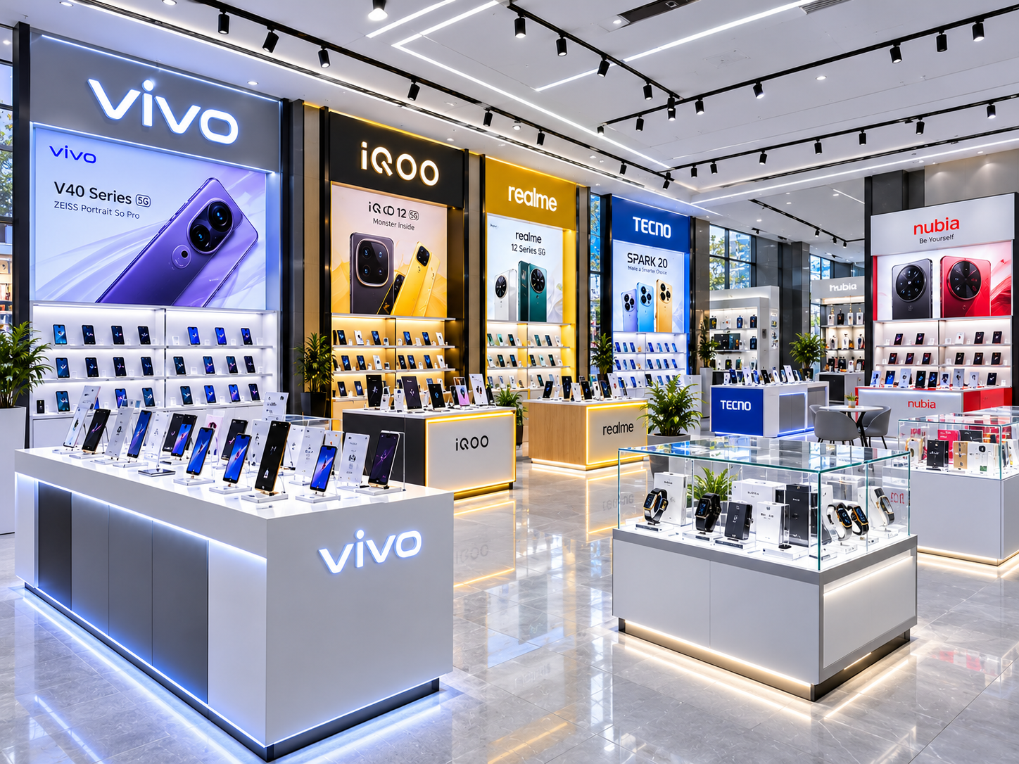 Custom showcase display solutions manufactured by CERES Display